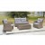 Set da giardino con tavolo divano e due poltrone Philippinas colore corda