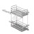 Cestello portabottiglie estraibile 2 piani Inoxa 5102EY cromato e bianco 30x50cm