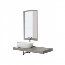 Composizione bagno Fabula shelf 120 cm cemento con...