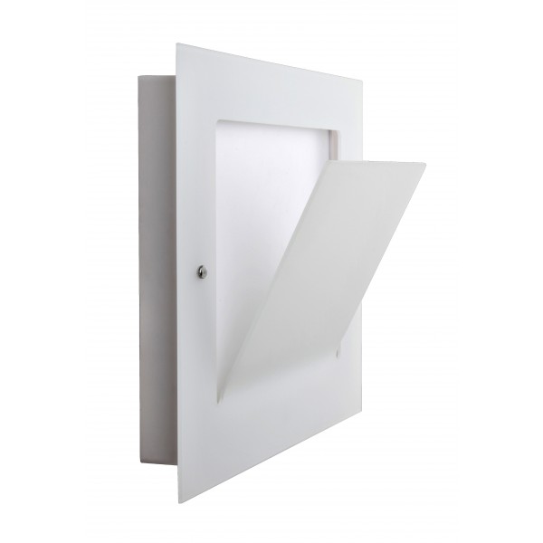 Applique led etra  18w 26x26x12,5 bianco