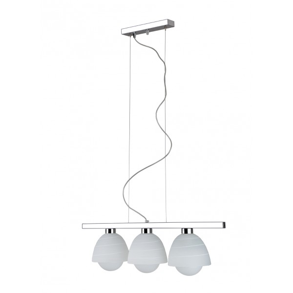 Lampada sospensione luce 73x18x19 72w e27 cromo