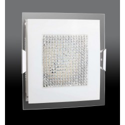 Plafoniera led luce  12w 35x35x5,5 cromo