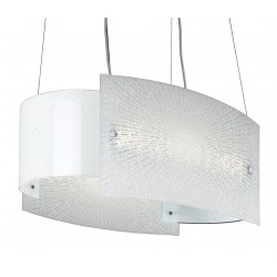 Lampada sospensione 2x42w e27 59x120 cromo