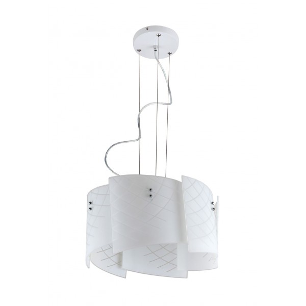 Lampadario led jenny 42w e27 10x45x120 bianco