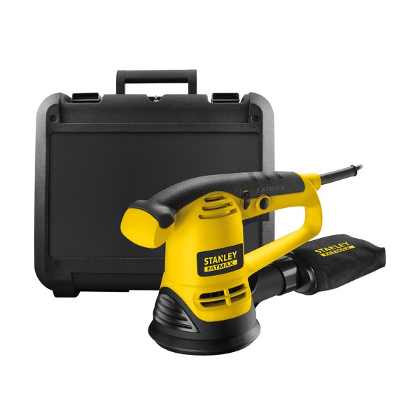 Levigatrice stanley fatmax fme440k rotorbitale 480 w d. 125 mm + accessori