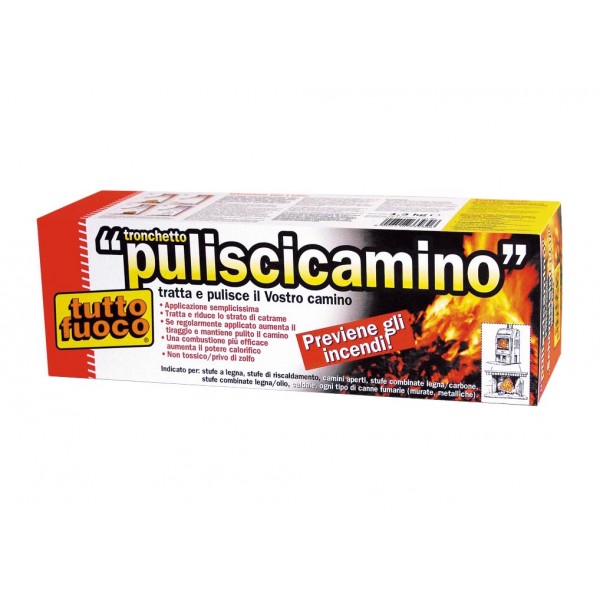 Tronchetto pulizia canna fumaria camino tutto fuoco ekla