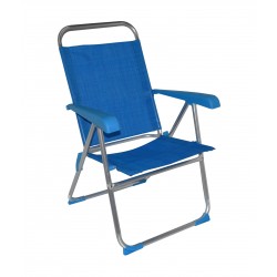 Sdraio da mare 58x60x36-95cm con supporto blU