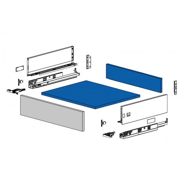 Cassetto e04 slim h. 130 mm cape+rise antracite