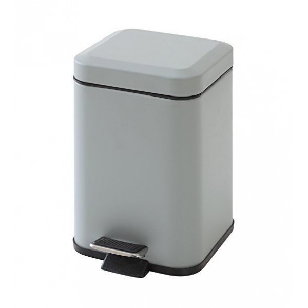 Pattumiera quadrata 3 l grigia