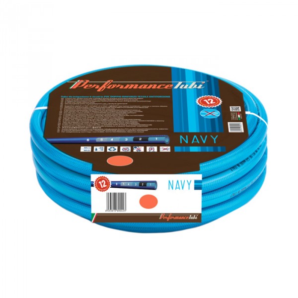 Tubo per nautica 50 metri diametro 15 mm. navy almaplast
