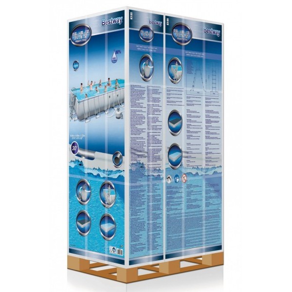 Piscina fuori terra rettangolare Bestway 56623 Power Steel Frame 956x488x132 cm