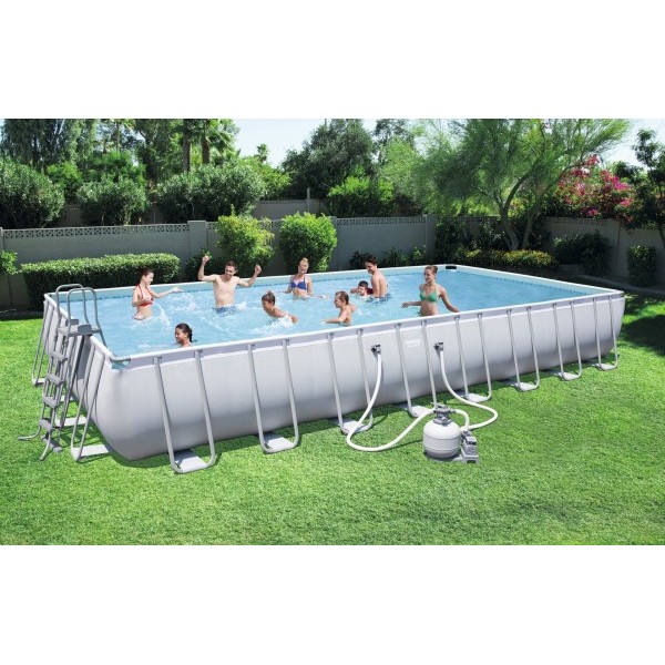 Piscina fuori terra rettangolare Bestway 56623 Power Steel Frame 956x488x132 cm