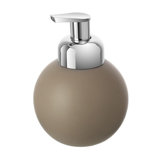 Dispenser sapone linea Oslo in ceramica tortora
