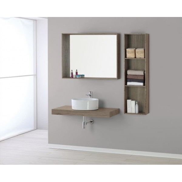 Specchiera 60 x 16 x h 70 castagno chiaro