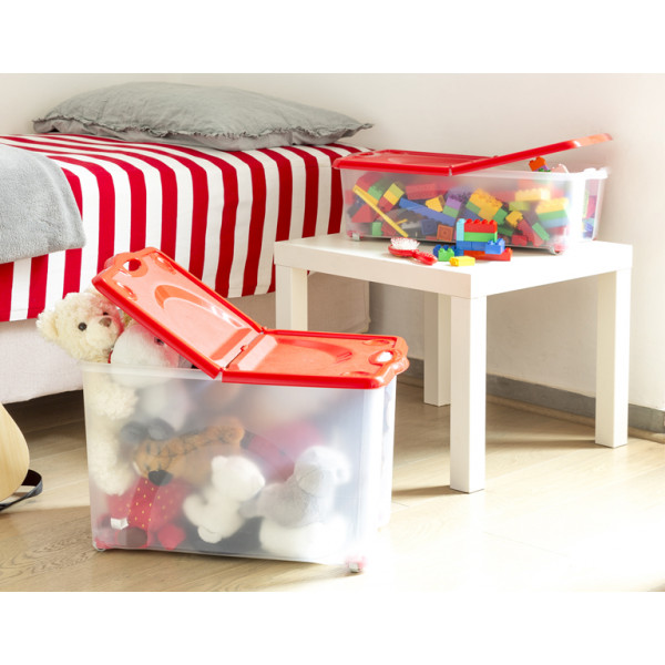 Contenitore stagionale in plastica 54 lt 59x39x36 cm rotobox bama colori vari