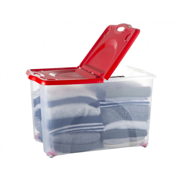 Contenitore stagionale in plastica 54 lt 59x39x36 cm rotobox bama colori vari