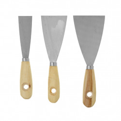 Set 3 spatole con manico in legno