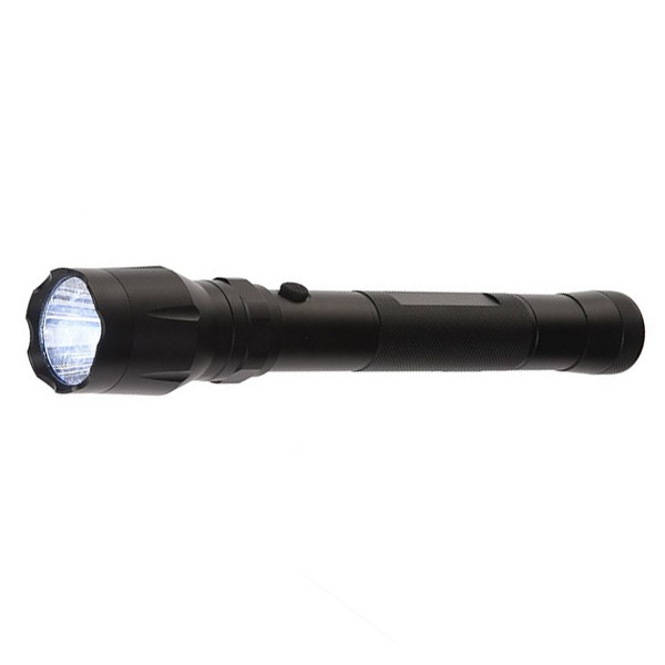 Torcia led 3 w portatile in metallo - 28 cm nero
