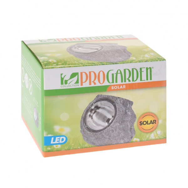 Lampada da giardino solare a led pietra 3 colori assortiti