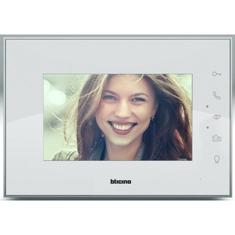 Kit videocitofono 2 fili monofamiliare bifamiliare display 7&quot; 317014 bticino