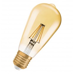 Lampadina vintage edison gold a+ 7/54w e27 l/c.