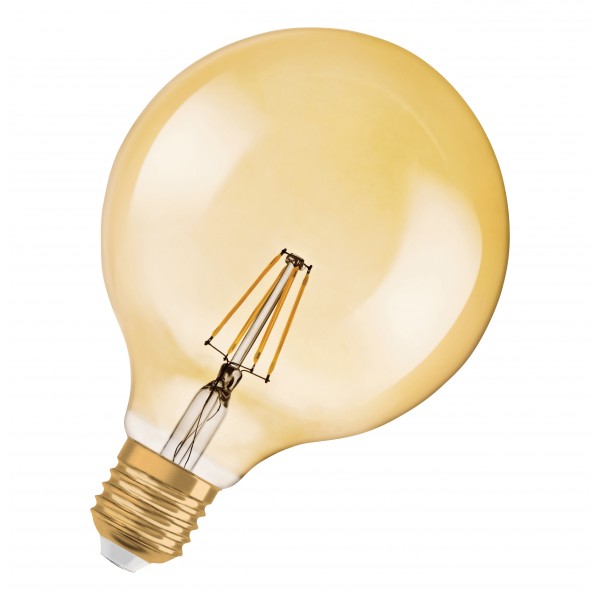 Lampadina vintage globe125 gold a+ 7/51w e27 l/c.