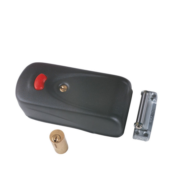 Elettroserratura ad applicare foro cilindro 50-80mm Cisa Elettrika 1.1A731 nero