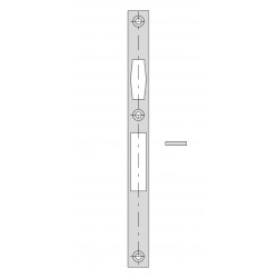 Contropiastra piana acc.20x194x3 mm bq zincato