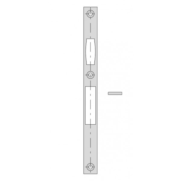 Contropiastra piana acc.20x194x3 mm bq zincato