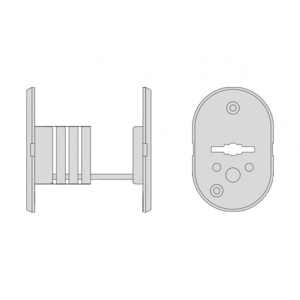 Borchie ovali dp mappa 45x70 c/canotto max 60 mm