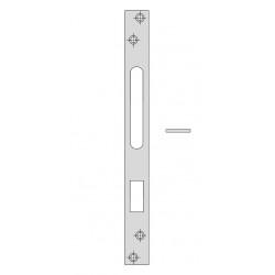 Contropiastra piana acc. 25x260x3 mm bq ottonato