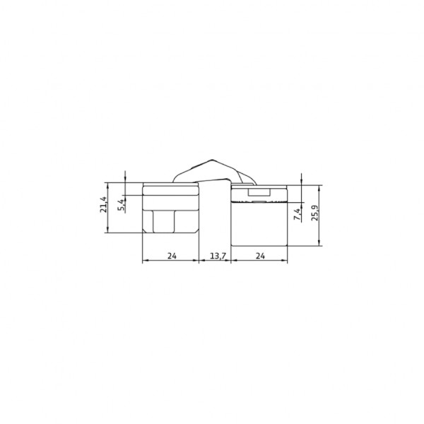 Cerniera invisibile Anselmi AN 150 3D 110x61 mm cromo satinato