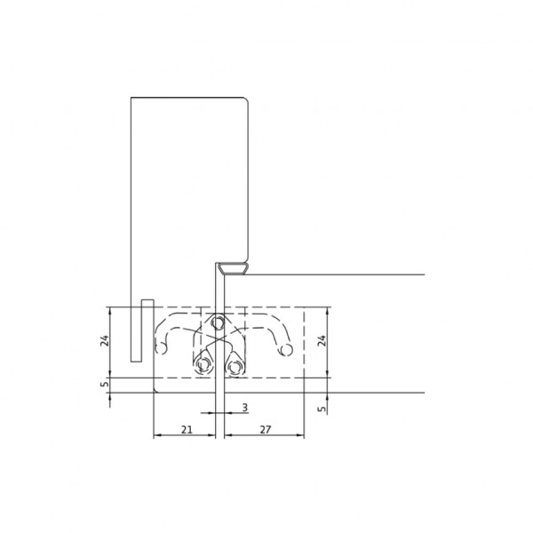 Cerniera invisibile Anselmi AN 150 3D 110x61 mm cromo satinato