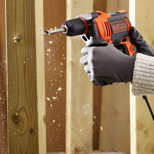 Trapano a percussione 710W con valigetta Black+Decker BEH710K-QS