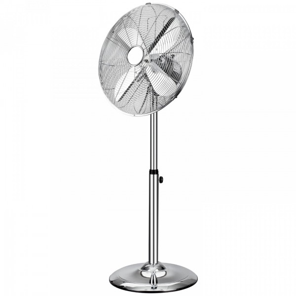 Ventilatore a piantana in metallo 3 velocita grigio cromato Lisboa