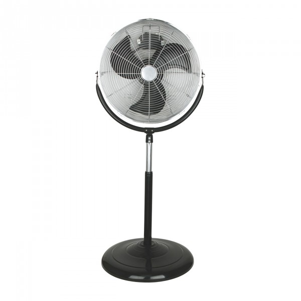 Ventilatore a piantana in metallo 3 velocita nero Sirio