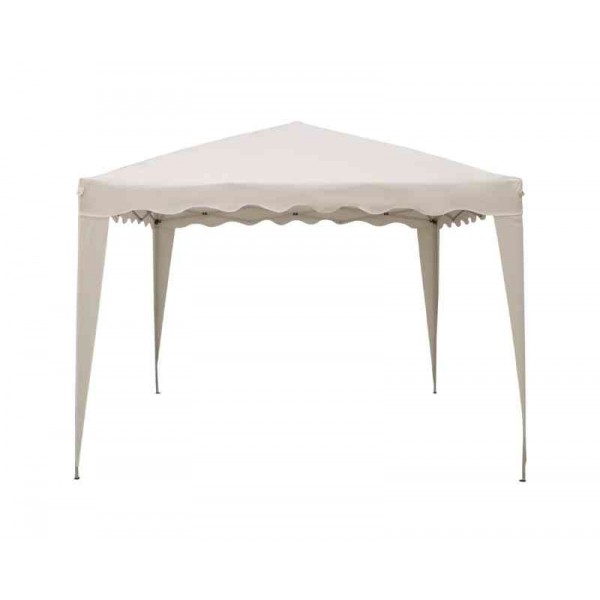 Gazebo a fisarmonica richiudibile 3 x 3 metri struttura in metallo colore ecru&#039;