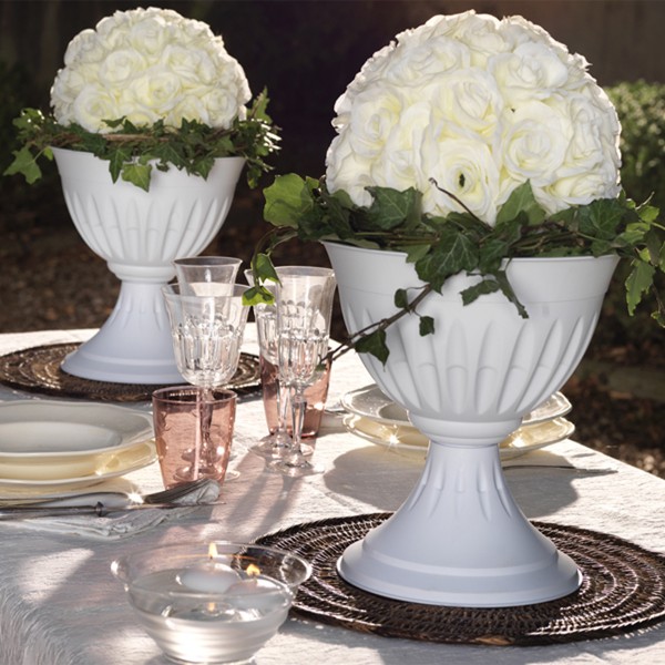 Vaso calice Bama Alba diametro 25 cm colore bianco