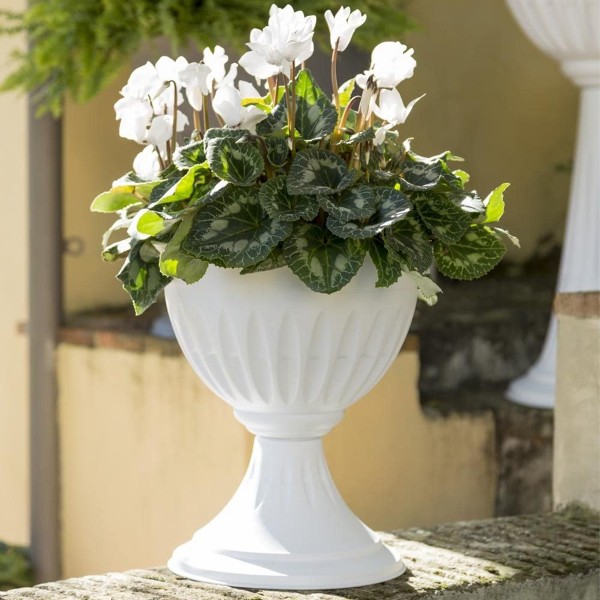 Vaso calice Bama Alba diametro 25 cm colore bianco