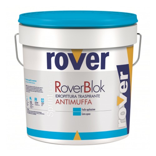 Idropittura murale bianca 5 lt antimuffa roverblok bianco opaco