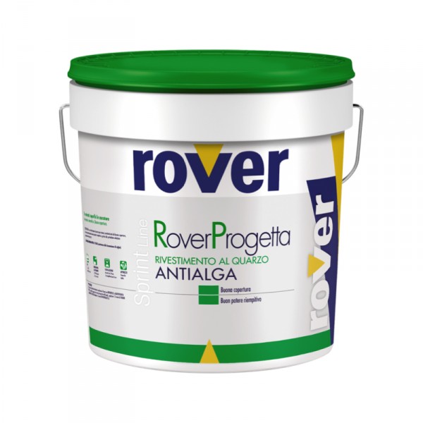 Rivestimento plastico al quarzo 14 lt murale antialga rover bianco