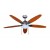 Ventilatore da soffitto con luce 5 pale 50 w 3 velocita&#039; noce
