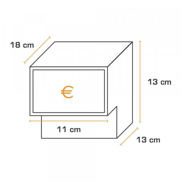 Cassaforte camaleonte invisibile da muro 2 cassetti zincata