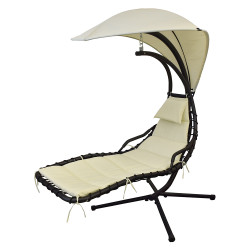 Poltrona dondolo con parasole Larissa 220x120x175 cm...