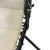 Poltrona dondolo con parasole Larissa 220x120x175 cm nero e ecrù
