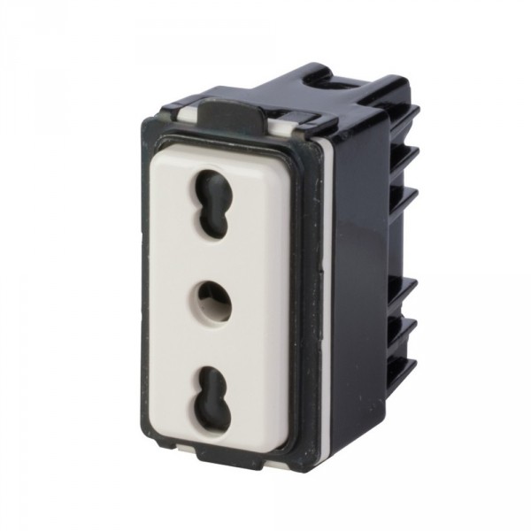 Frutto presa bivalente 10/16a 2p+t - 250v~, i avor