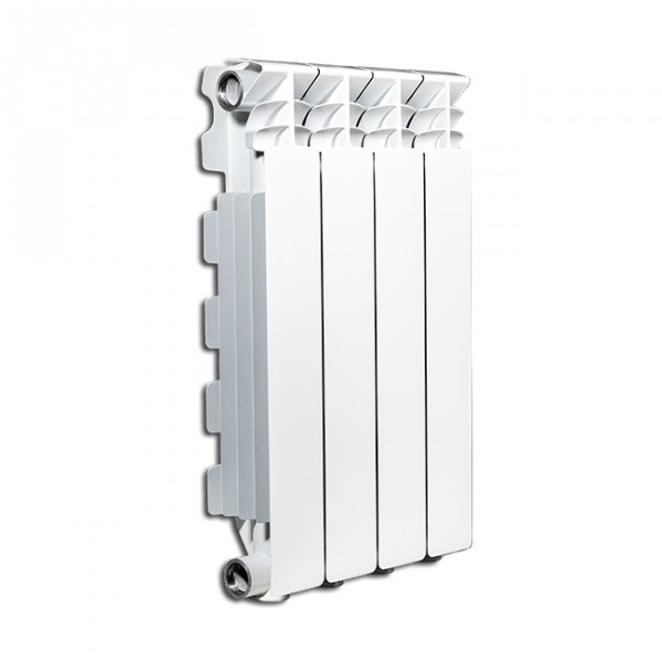 Radiatore in alluminio exclusivo interasse 600 mm 4 elementi bianco