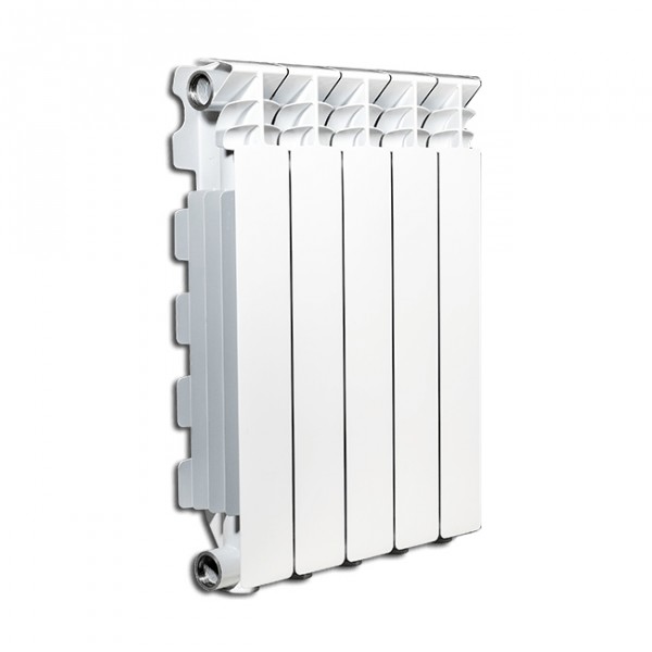 Radiatore in alluminio exclusivo interasse 600 mm 5 elementi bianco