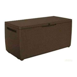 Baule capri effetto rattan 123x54x57 marrone