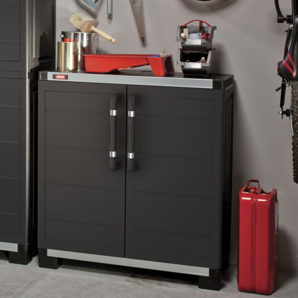 Armadio basso in resina per interno e esterno xl garage 89x54x99 cm cm keter